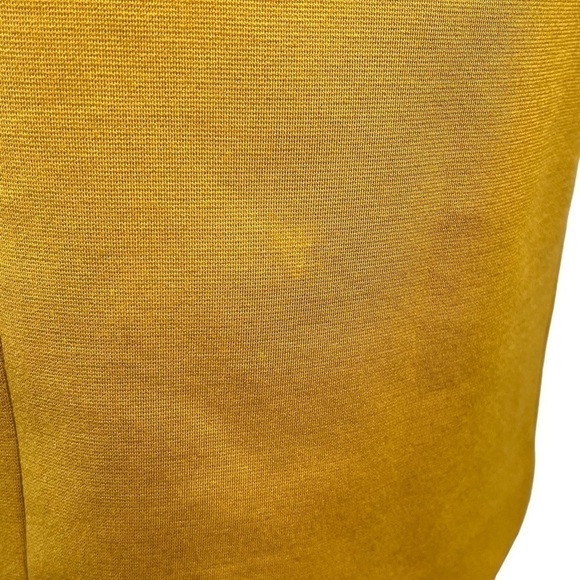 VINTAGE T TAHARI Sheath Belted Twisted Neckline Sleeveless Dress Gold Size 2 - Picture 13 of 14